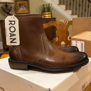 Roan “Creston” Tan Burnished Men's Leather Boots NWT
